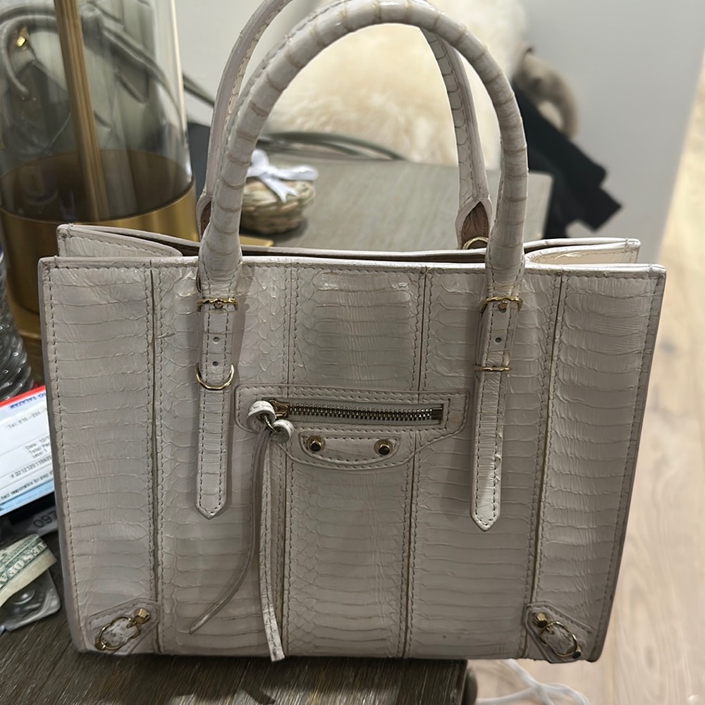 balenciaga mini python bag